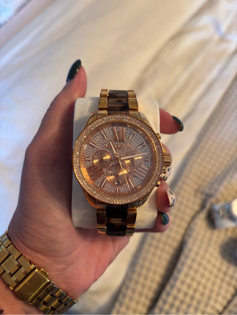 Rose Gold-Tone Crystal Dial Michael Kors Women's Watch